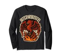 Rise Above Phoenix Rising From Ashes Fire Bird Motivation Manche Longue