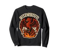 Rise Above Phoenix Rising From Ashes Fire Bird Motivation Sweatshirt