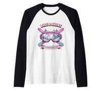 Rise and Shine It's Powder Time Ski Femme Ski Fille Manche Raglan