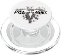 Rise from The Ashes Inspirational Cool Quotes Graphic Design PopSockets PopGrip pour MagSafe