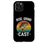 Rise Grind CAST Amateur de pêche Fish Whisperer Adventures Lake Coque pour iPhone 11 Pro