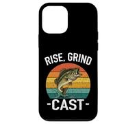 Rise Grind CAST Amateur de pêche Fish Whisperer Adventures Lake Coque pour iPhone 12 Mini