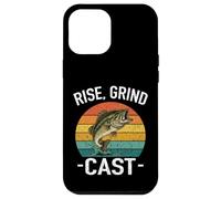 Rise Grind CAST Amateur de pêche Fish Whisperer Adventures Lake Coque pour iPhone 12 Pro Max