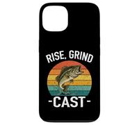 Rise Grind CAST Amateur de pêche Fish Whisperer Adventures Lake Coque pour iPhone 13