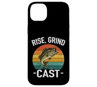 Rise Grind CAST Amateur de pêche Fish Whisperer Adventures Lake Coque pour iPhone 14 Plus