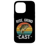 Rise Grind CAST Amateur de pêche Fish Whisperer Adventures Lake Coque pour iPhone 14 Pro Max