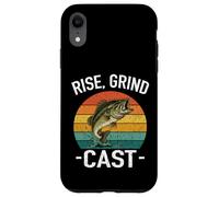 Rise Grind CAST Amateur de pêche Fish Whisperer Adventures Lake Coque pour iPhone XR