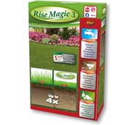 Rise Magic 3-1 Boite de Semences pour Gazon - Résistant au froid, aux maladies - 60 m² - Ecologique et Bio - Germination ultra rapide et dense (10 jours)