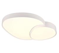 RISE PLAFONIERA A LED 45W 5300lm, 2700 -6500K FORMA ORGANICA GRANDE BIANCA CON TELECOMANDO MULTIFUNZIONE L. 77CM DIMMERABILE