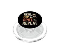 Rise Sip Spot Repeat Observation Oiseaux Matin PopSockets PopGrip pour MagSafe