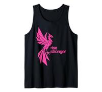 Rise Stronger Phoenix Design Rose Fluo Débardeur