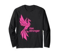 Rise Stronger Phoenix Design Rose Fluo Manche Longue