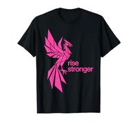 Rise Stronger Phoenix Design Rose Fluo T-Shirt