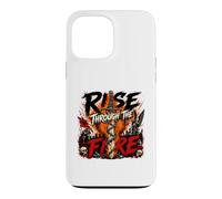 Rise Through The Fire and Angel Skull Musique Heavy Metal Coque pour iPhone 13 Pro Max