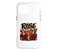 Rise Through The Fire and Angel Skull Musique Heavy Metal Coque pour iPhone 16 Pro Max