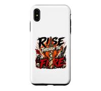 Rise Through The Fire and Angel Skull Musique Heavy Metal Coque pour iPhone XS Max