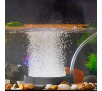 Rise Torrent Pierre à air pour aquarium, pierre bouillante avec coque, diffuseur d'oxygène ultra silencieux à dissolution profonde Nano aérateur pour aquariums et hydroponie, noir, 10 cm