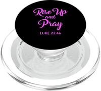 Rise Up and Pray Verse de la Bible Dieu chrétien Rose PopSockets PopGrip pour MagSafe