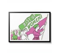 Rise Up Women! Affiche vintage de propagande féministe, suffragette, décoration murale, cadeau, archivage mat, A5 (encadré) - 21 x 14,8 cm