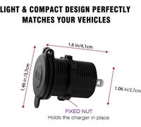 Rise Usb 12v, Double Prise De Chargeur Usb, Avec Un Fil De 23,7 Pouces Convient Aux Voitures 12 / 24v Le Bateau Motos Pour Bateaux Rv Truck Camper Et Plus (2 Pcs Blu-Ray)[Z4243]