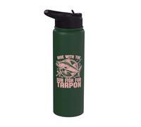 Rise with the Sun Fish for Tarpon Stainless Steel Insulated Water Bottle