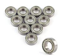 Risegun 10 pièces 688zz Mini Roulement à Billes en Métal, Roulement à Double Bouclier en Acier à Gorge Profonde pour équipements Mécaniques, Appareils électriques, Jouets(8x16x5mm)