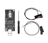 Risegun Carte Adaptateur réseau Risegun NGFF M.2 KeyB vers USB3.0 4G 5G Adaptateur de Module WWAN avec Emplacement SIM (4 antennes)