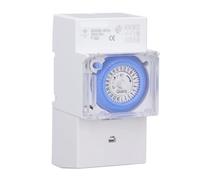 Risegun Commutateur de minuterie, minuterie mécanique 24 Heures, Interrupteur de Temps électrique Programmable étanche 24 Heures pour la Maison, Cuisine, intérieur, extérieur (ac230v)