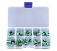 Risegun Connecteur à Vis de PCB, 50 Pièces PCB Connecteur De Borne à Vis Pas de 2.54mm 2P 3P 4P Kit D'assortiment De Borniers De Montage Sur PCB Pour Projets électroniques