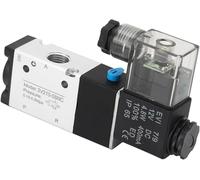 Risegun Électrovanne pneumatique pneumatique 1/4" NPT, 2 positions 3 voies, électrovanne pneumatique IP65, DC12V, pour systèmes pneumatiques, design compact