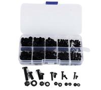 Risegun Lot 270 Vis en Plastique en Nylon, Kit de Rondelles D'éCrou à Vis en Nylon, M2/M2,5/M3/M4/M5, Fixations de Quincaillerie Pour Composants de Fixation, Fixations Industrielles et de Construction