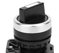 Risegun Lot de 10 interrupteurs de sélection maintenus BEM38-11X/21 - Noir - 1 ouverture, 1 fermeture - 2 positions - Bouton de verrouillage automatique - 22 mm - Pour accessoires de démarrage