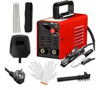 Risegun Poste à souder à électrodes MMA 200A, Poste à souder à l’arc 220V avec écran LED, Kit avec casque de soudage, marteau à scories, brosse avec Hot Start, Arc Force & Anti-Stick, kit complet