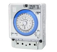 Risegun Relais de minuterie mécanique AC250 V 20 A, interrupteur horaire 15 minutes 24 heures, sans panne de courant.