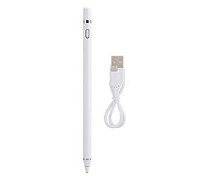 Risegun Touchscreen Pen Built in Lithium Battery Precise Pressure Sensitivity Universal Stylus for Artists Students Teachers Professionals White Black Red 175mm 15g (Blanche)