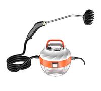 RISELY Machine De Nettoyage À La Vapeur Portable, Nettoyeur À Vapeur sous Pression Robuste De 3800 W avec 6 Niveaux De Réglage La Vapeur,débit Vapeur : 50-400 ML/Min,pour Moquette Climatiseur Hotte