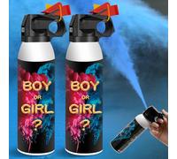 RISEMART (2 pièces bleu) Canon à fumigene Gender Reveal, avec poudre canons à confettis biodégradables à 100% pour Révélation fête prénatale Pour garçons et filles