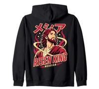 Risen King Messiah Christian Anime Manga Jésus Faith Art Sweat à Capuche
