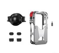 RiseNova Cage de protection pour insta360 X6 avec refroidissement amélioré | Boîtier de protection antichoc en alliage d'aluminium et graphène, kit de boîtier léger gris argenté pour appareil photo