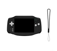 RiseNova Coque de protection en silicone pour ANBERNIC RG34XX - Coque antichoc avec poignée texturée et dragonne (noir)