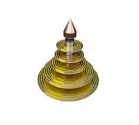 RiseNova Lakhovsky MWO Polariseur pour purification des cristaux | Disque de résonance en cuivre jaune, design de verrouillage multi-anneaux pour affichage de tarot et décoration de véhicule