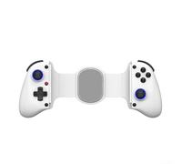 RiseNova Manette de jeu télescopique RVB pour Android, PS4 et Nintendo Switch, manette de jeu mobile avec turbo, gyroscope 6 axes et fonction vibration (blanc)