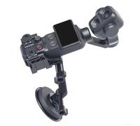 RiseNova Support magnétique de voiture et de bureau pour DJI Pocket 4P/3 | Support à ventouse solide avec bras d'extension, support flexible pour caméras d'action