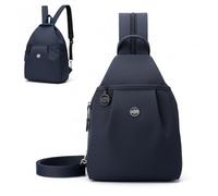 RisePlus Petit Sac à Dos Femme Convertible 21 × 14 × 30 cm, Bleu Marine | Petit format 21 × 14 × 30 cm et seulement 380 g, sac 2 en 1 en Oxford imperméable pour la ville et le voyage.