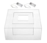 Riser À Gâteau D'affichage En Acrylique - Support De Présentation Des Desserts Carrés Transparent | Plate-forme De Boulangerie Remplissable Pour Le Gâteau, Le Support Élégant De La Pièce Maîtresse