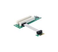 Riser card PCI Express x1 > 2x PCI 32Bit 5 V with flexible cable 9 cm left insertion - Carte fille