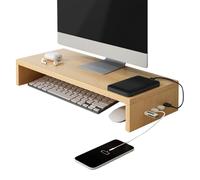 Riser de bureau - étagère de moniteur ergonomique, organisateur d'imprimante de bureau, plate-forme informatique robuste, poste de travail polyvalent | SACIPAGE SACHING SORTION POUR LES ACCESSOIRES DU