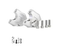 Riser De Guidon pour HON&DA CB650R 2019- Rallonge De Durite De Frein Et Rehausse De Guidon pour Moto(Argent,with Logo)