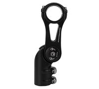 Riser de potence réglable en alliage d'aluminium, potence de vélo de route de 31,8 x 95 mm, rehausseur de hauteur réglable en angle avec couvercle anti-poussière, conception