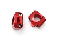 Riser Guidon 1 Paire Rehausseurs Guidon Moto En Aluminium CNC 1 1/8" Pinces Guidon Réglables 28 Mm Modèle Universel Pour Moto Ascenseur GuidonMoto(Red)